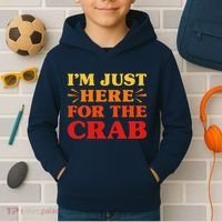 Crab I Love Crab Funny Food Lover Kids Hoodie thumb 2