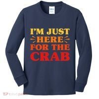 Crab I Love Crab Funny Food Lover Kids Long Sleeve Shirt thumb 0