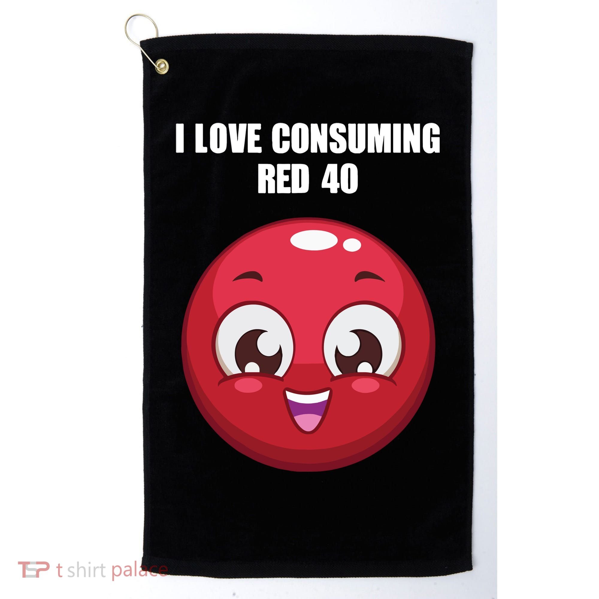 Cuntmama I Love Consuming Red 40 Golf Towel