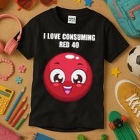 Cuntmama I Love Consuming Red 40 Kids T-Shirt thumb 3