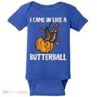 Came In Like A Butterball Funny Thanksgiving Baby Bodysuit thumb 0