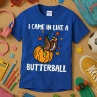 Came In Like A Butterball Funny Thanksgiving Kids T-Shirt thumb 3