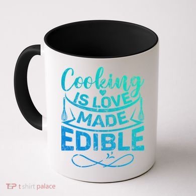 Cooking Is Love Made Edible Funny Chef Gift Coffee Mug