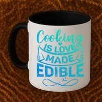 Cooking Is Love Made Edible Funny Chef Gift Coffee Mug thumb 2