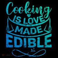Cooking Is Love Made Edible Funny Chef Gift Women's Hoodie thumb 2