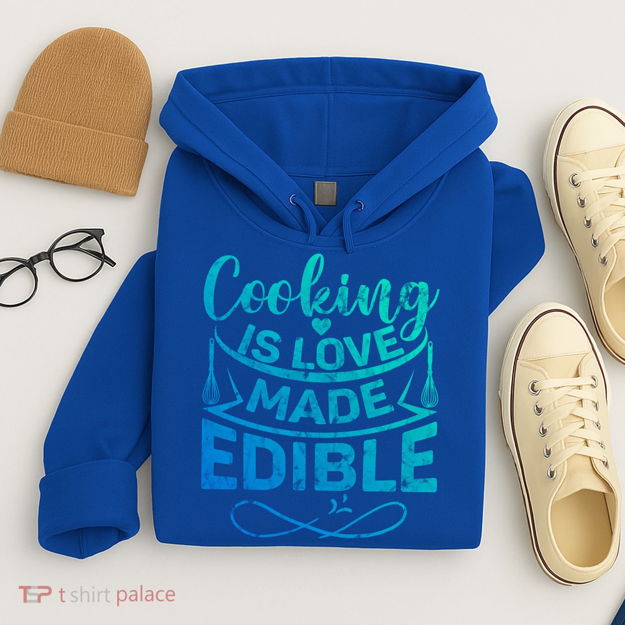 Cooking Is Love Made Edible Funny Chef Gift Hoodie