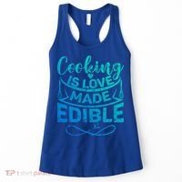 Cooking Is Love Made Edible Funny Chef Gift Women's Tank Top thumb 0