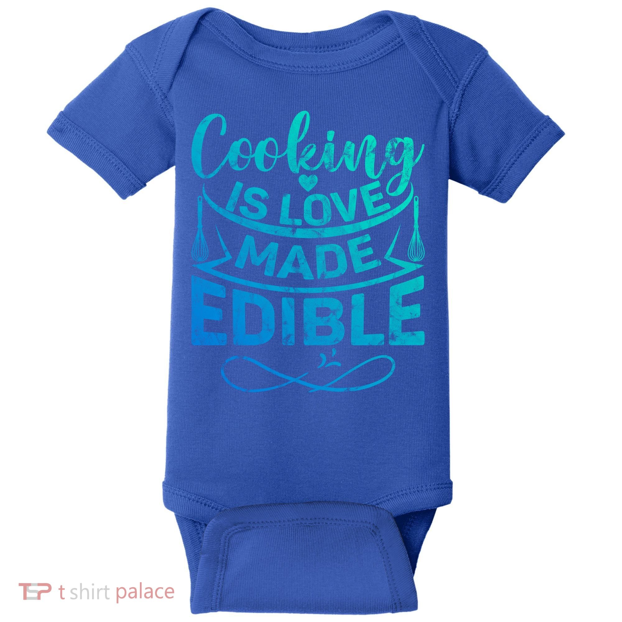 Cooking Is Love Made Edible Funny Chef Gift Baby Bodysuit