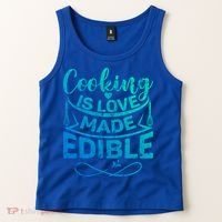 Cooking Is Love Made Edible Funny Chef Gift Tank Top thumb 2