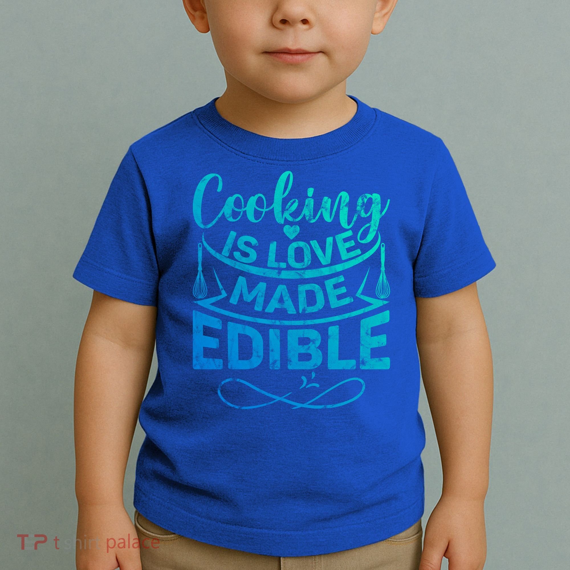 Cooking Is Love Made Edible Funny Chef Gift Toddler T-Shirt