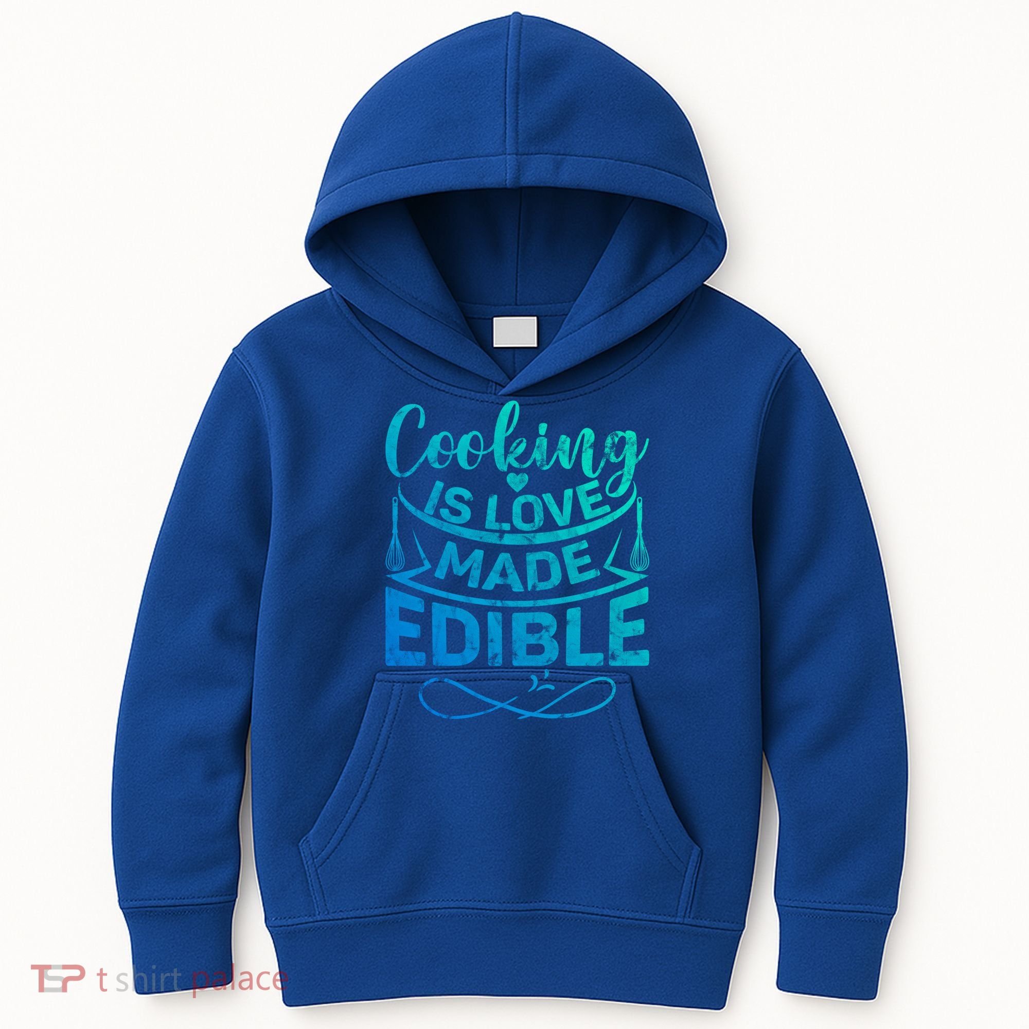 Cooking Is Love Made Edible Funny Chef Gift Kids Hoodie