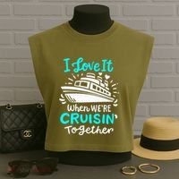 Cruise I Love It When Were Cruisin Together Garment-Dyed Women's Muscle Tee thumb 3