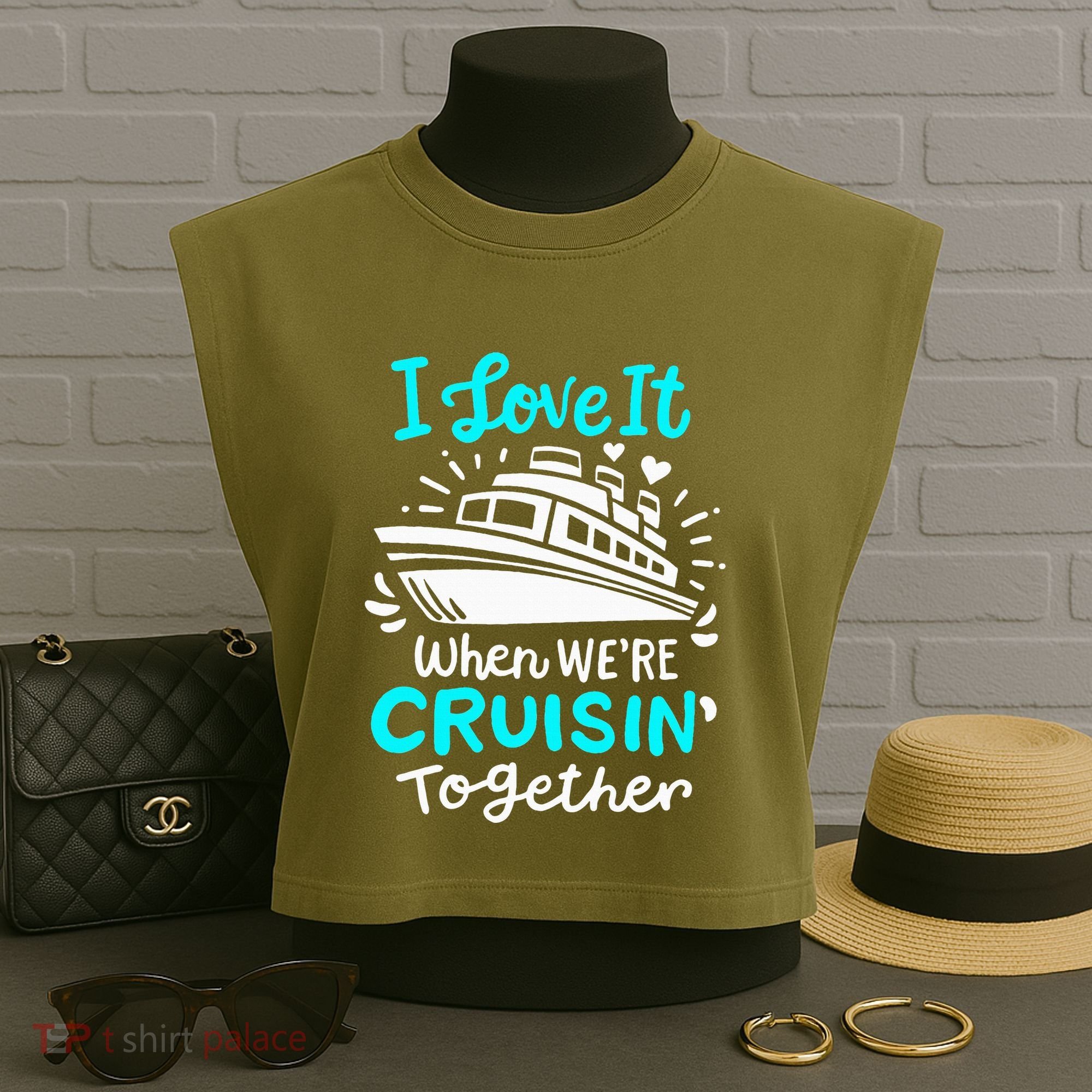 Cruise I Love It When Were Cruisin Together Garment-Dyed Women's Muscle Tee