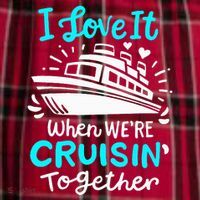 Cruise I Love It When Were Cruisin Together Women's Flannel Plaid Pajama Pants thumb 2
