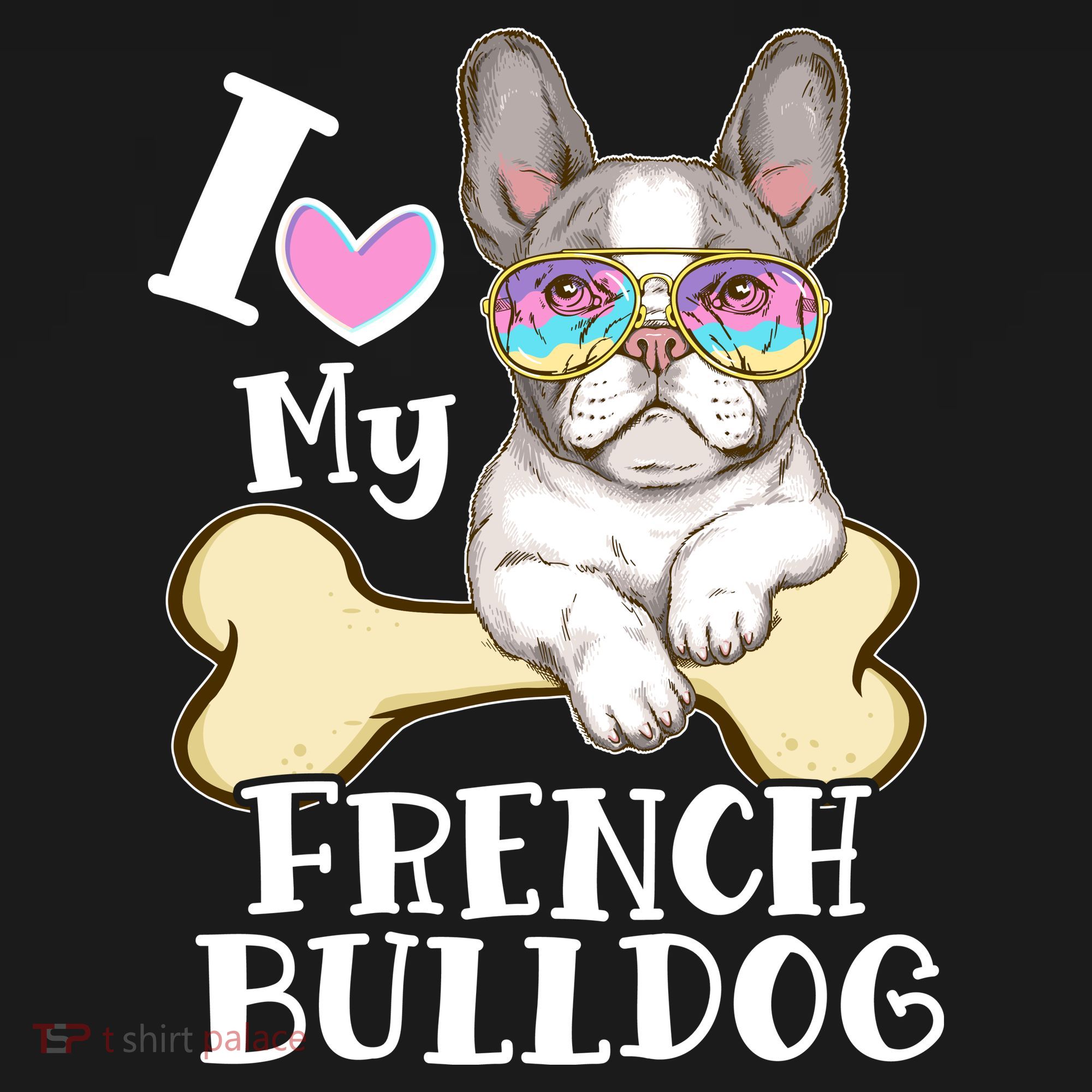 Cute I Love My French Bulldog Coaster