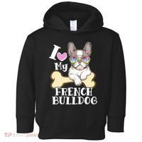 Cute I Love My French Bulldog Toddler Hoodie thumb 0