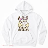 Cute I Love My French Bulldog Hoodie thumb 0