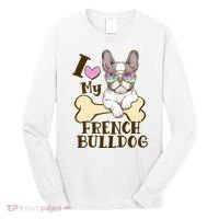 Cute I Love My French Bulldog Long Sleeve Shirt thumb 0