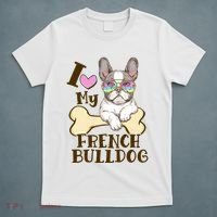 Cute I Love My French Bulldog T-Shirt thumb 5