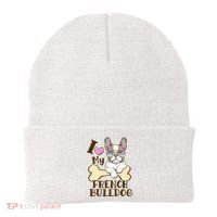 Cute I Love My French Bulldog Beanie thumb 0