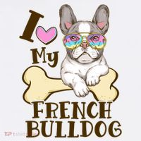 Cute I Love My French Bulldog Polo thumb 3