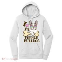 Cute I Love My French Bulldog Women's Hoodie thumb 0