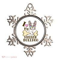 Cute I Love My French Bulldog Ornament thumb 0