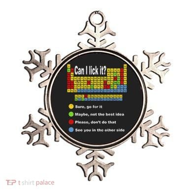 Can I Lick It Periodic Table Teacher Student Vintage Ornament