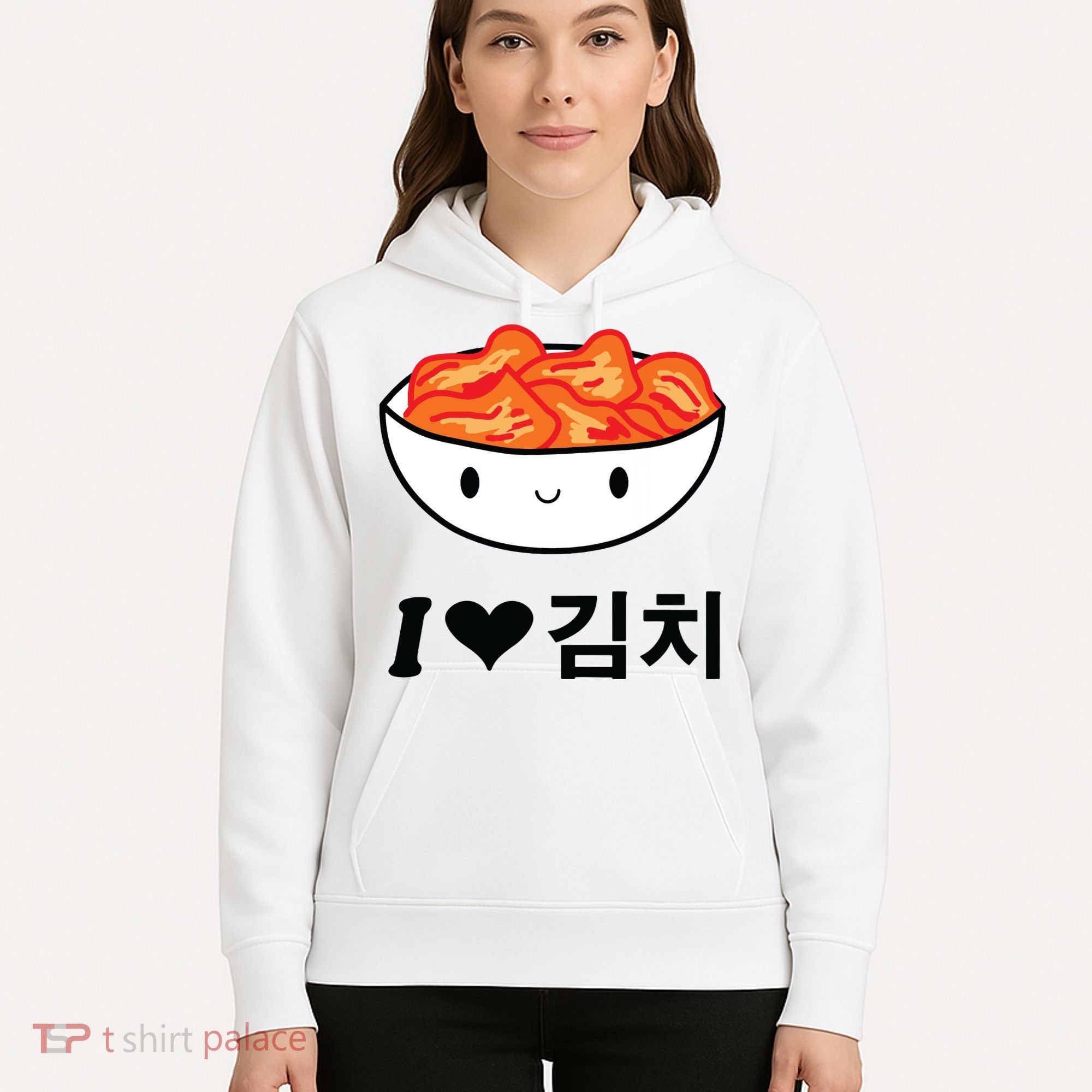 Cute I Love Kimchi South Korean Apparel Gift Idea Kpop Hoodie