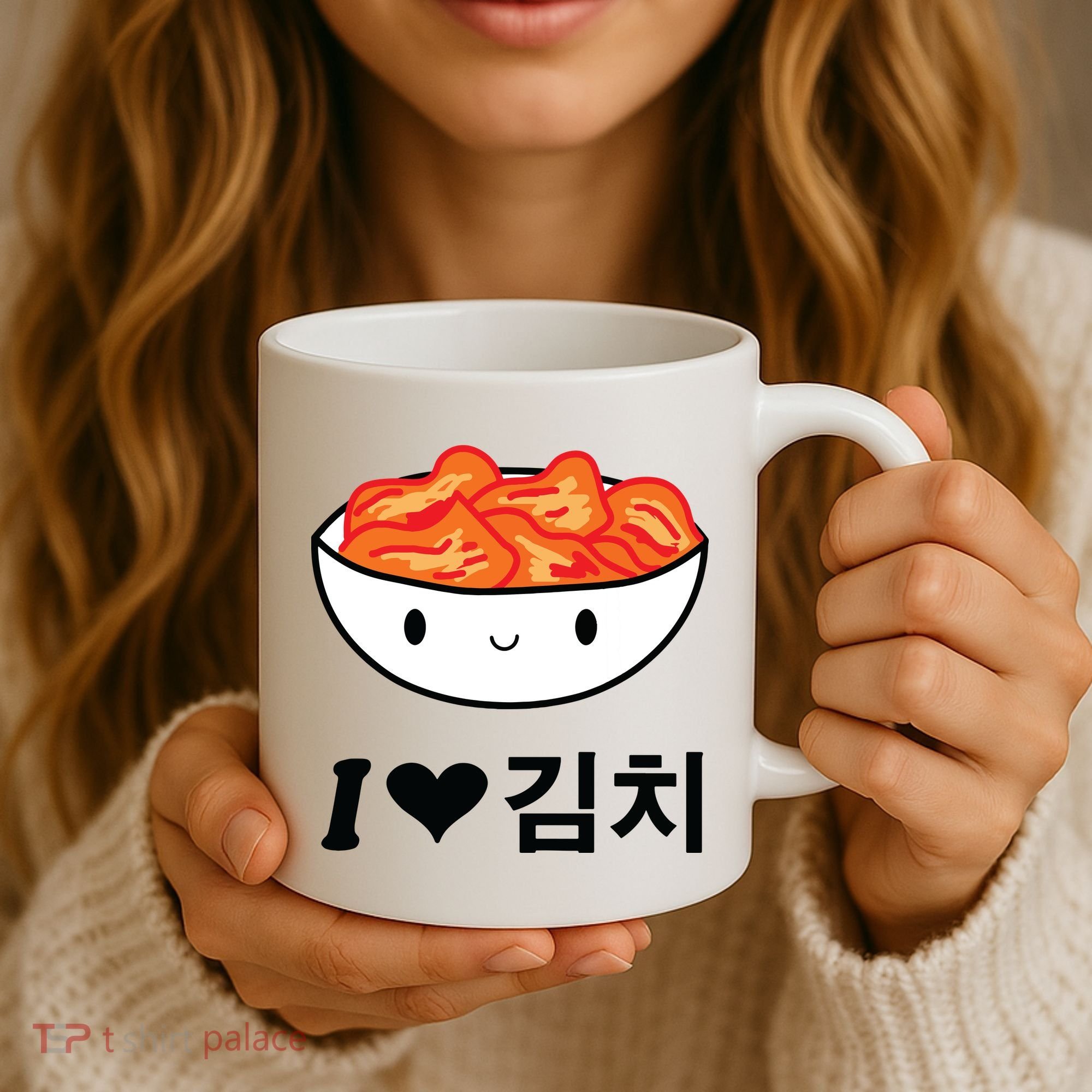 Cute I Love Kimchi South Korean Apparel Gift Idea Kpop Coffee Mug