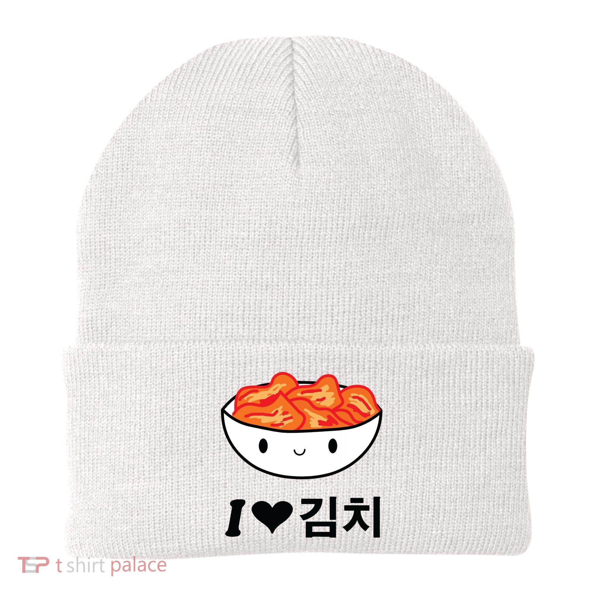 Cute I Love Kimchi South Korean Apparel Gift Idea Kpop Beanie