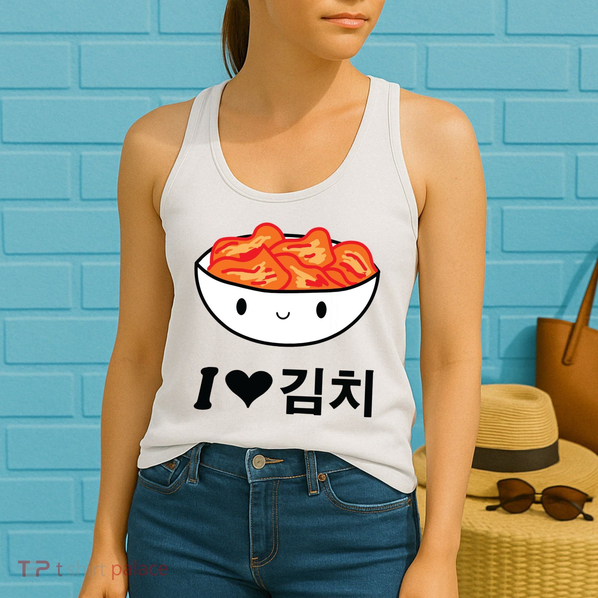 Cute I Love Kimchi South Korean Apparel Gift Idea Kpop Women's Tank Top