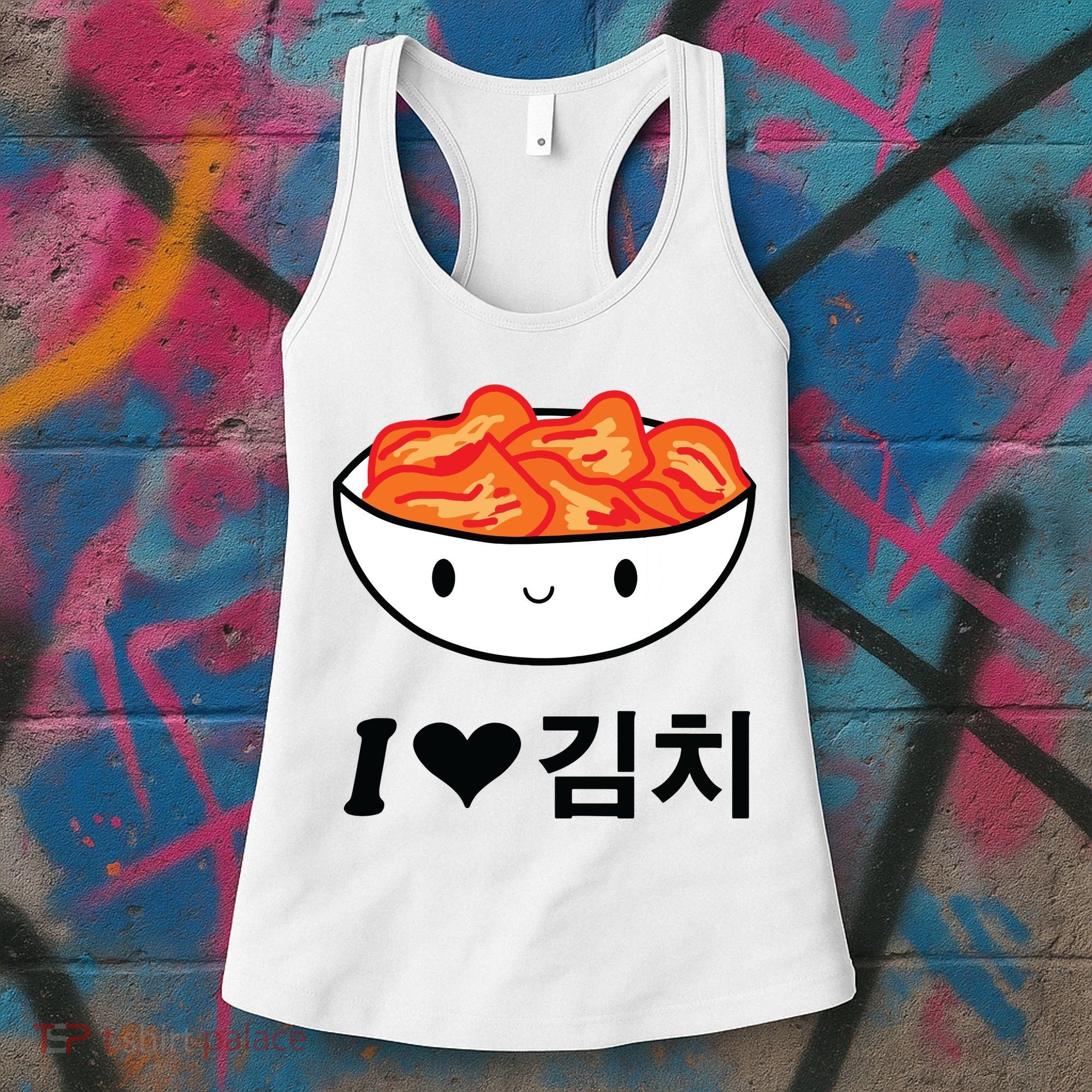 Cute I Love Kimchi South Korean Apparel Gift Idea Kpop Women's Tank Top