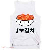 Cute I Love Kimchi South Korean Apparel Gift Idea Kpop Tank Top thumb 0