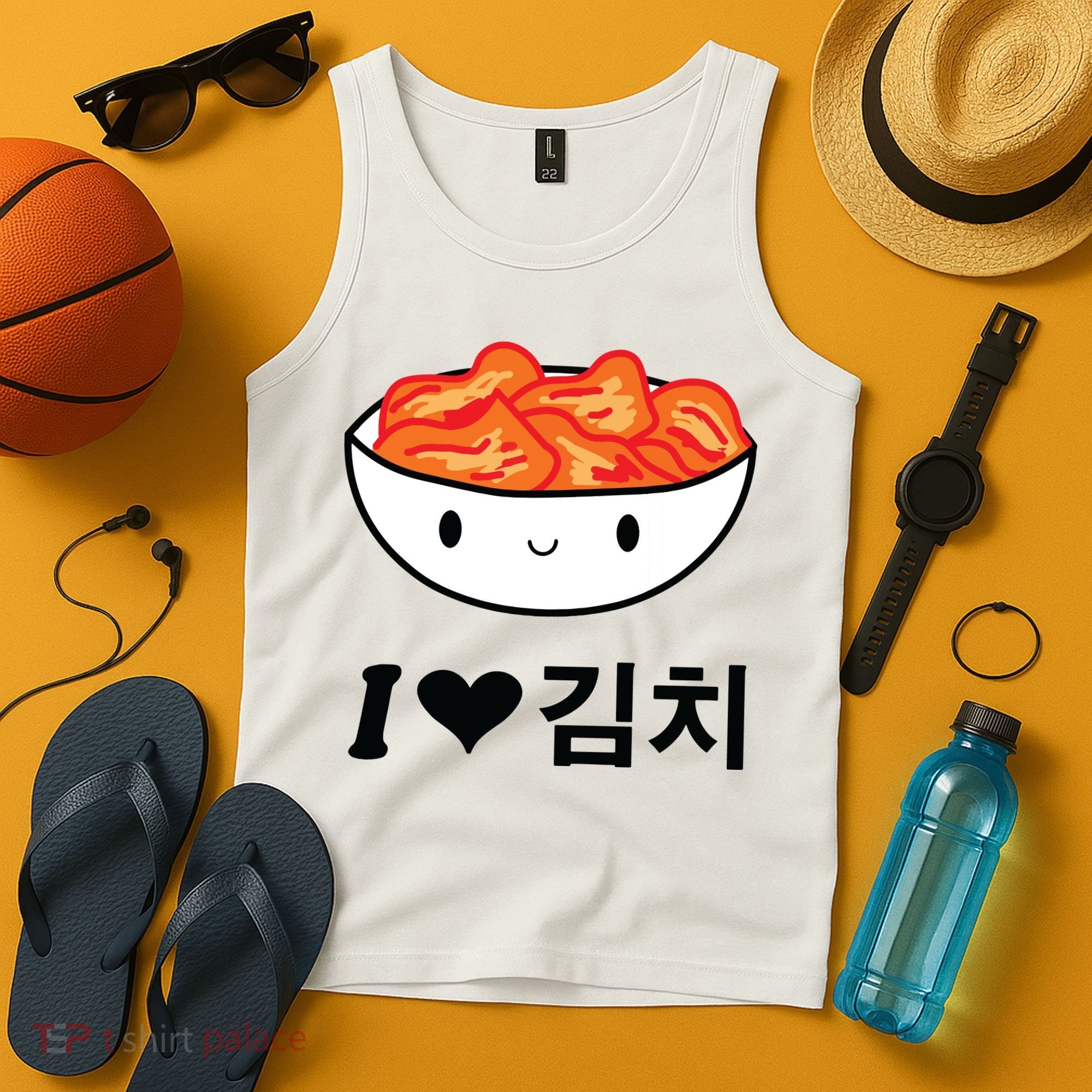 Cute I Love Kimchi South Korean Apparel Gift Idea Kpop Tank Top