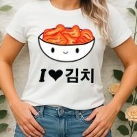 Cute I Love Kimchi South Korean Apparel Gift Idea Kpop Women's T-Shirt thumb 2