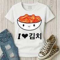 Cute I Love Kimchi South Korean Apparel Gift Idea Kpop Women's T-Shirt thumb 3