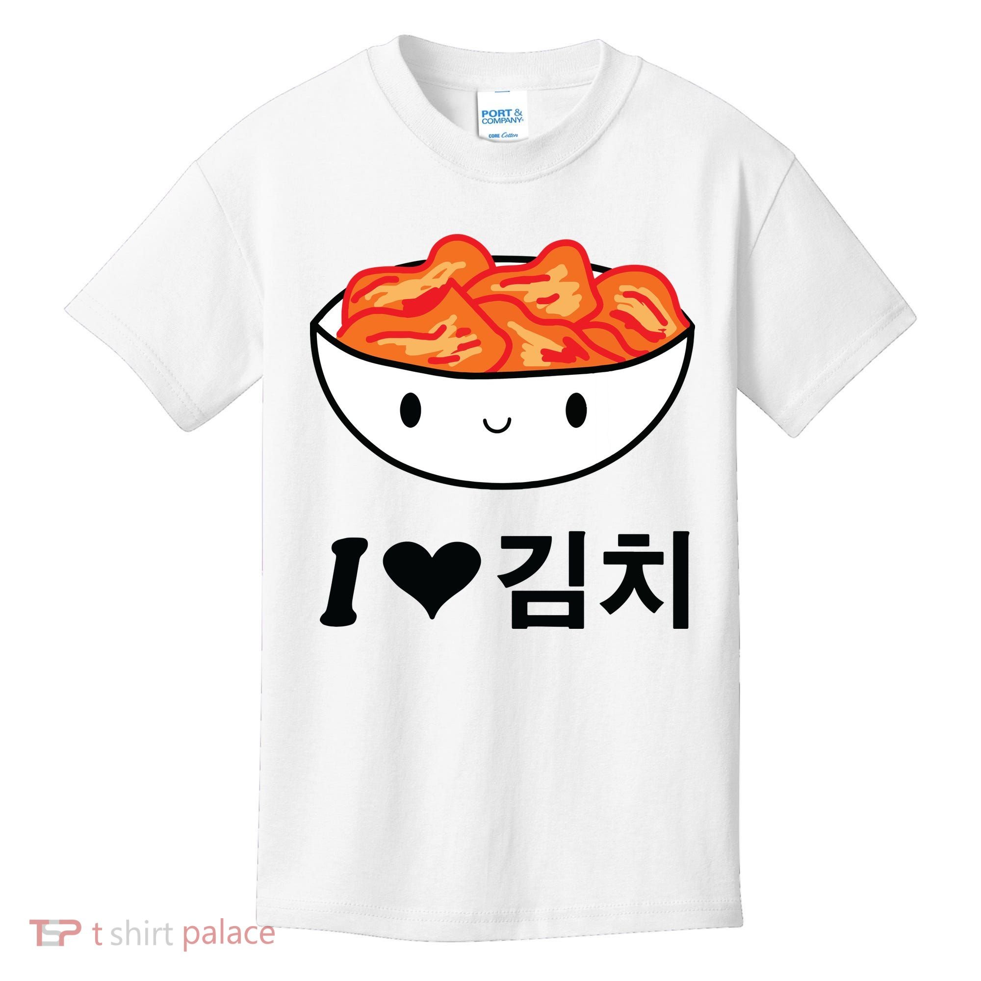 Cute I Love Kimchi South Korean Apparel Gift Idea Kpop Kids T-Shirt