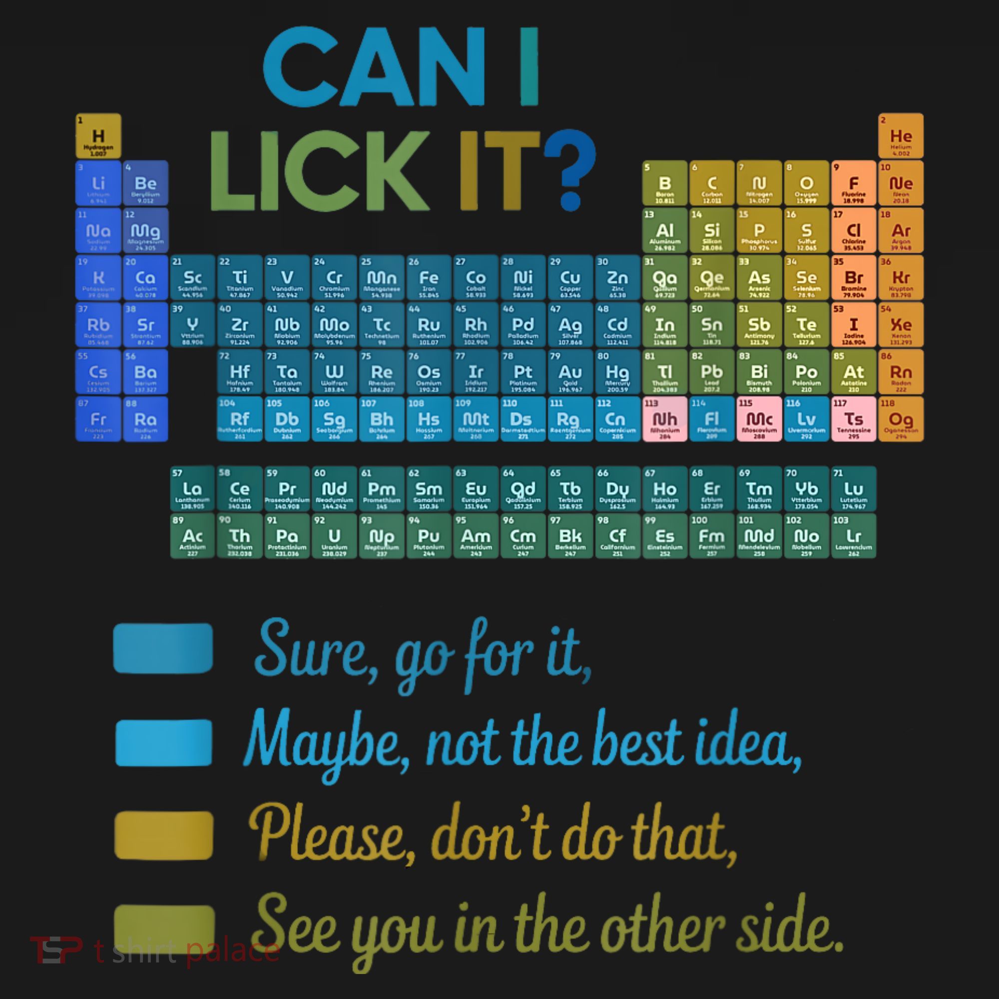 Can I Lick It Funny 100 Days Of School Periodic Table Backpack