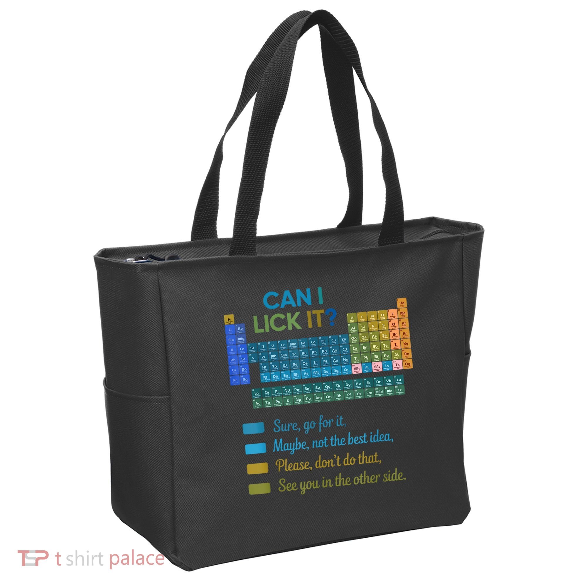 Can I Lick It Funny 100 Days Of School Periodic Table Tote Bag