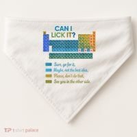 Can I Lick It Funny 100 Days Of School Periodic Table USA-Made Doggie Bandana thumb 0