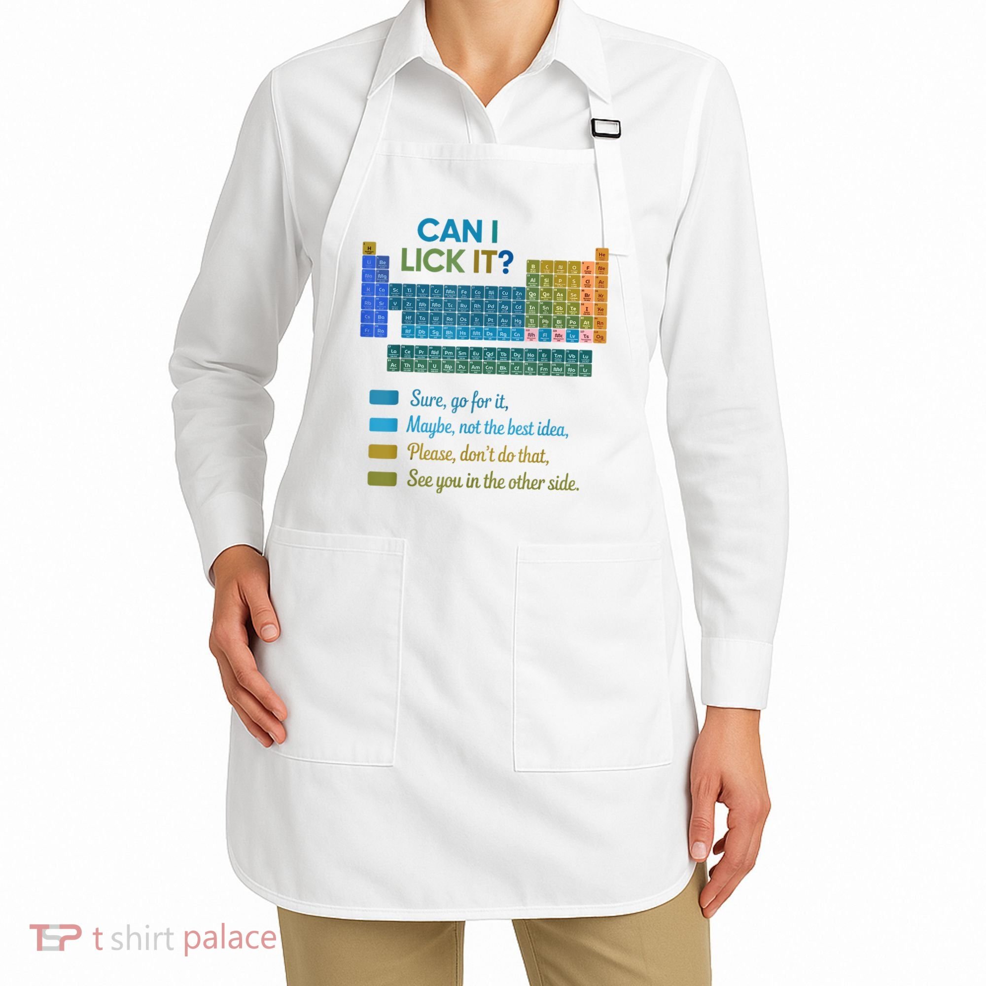 Can I Lick It Funny 100 Days Of School Periodic Table Apron