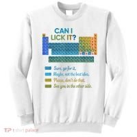 Can I Lick It Funny 100 Days Of School Periodic Table Sweatshirt thumb 0