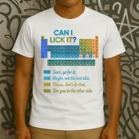 Can I Lick It Funny 100 Days Of School Periodic Table T-Shirt thumb 3