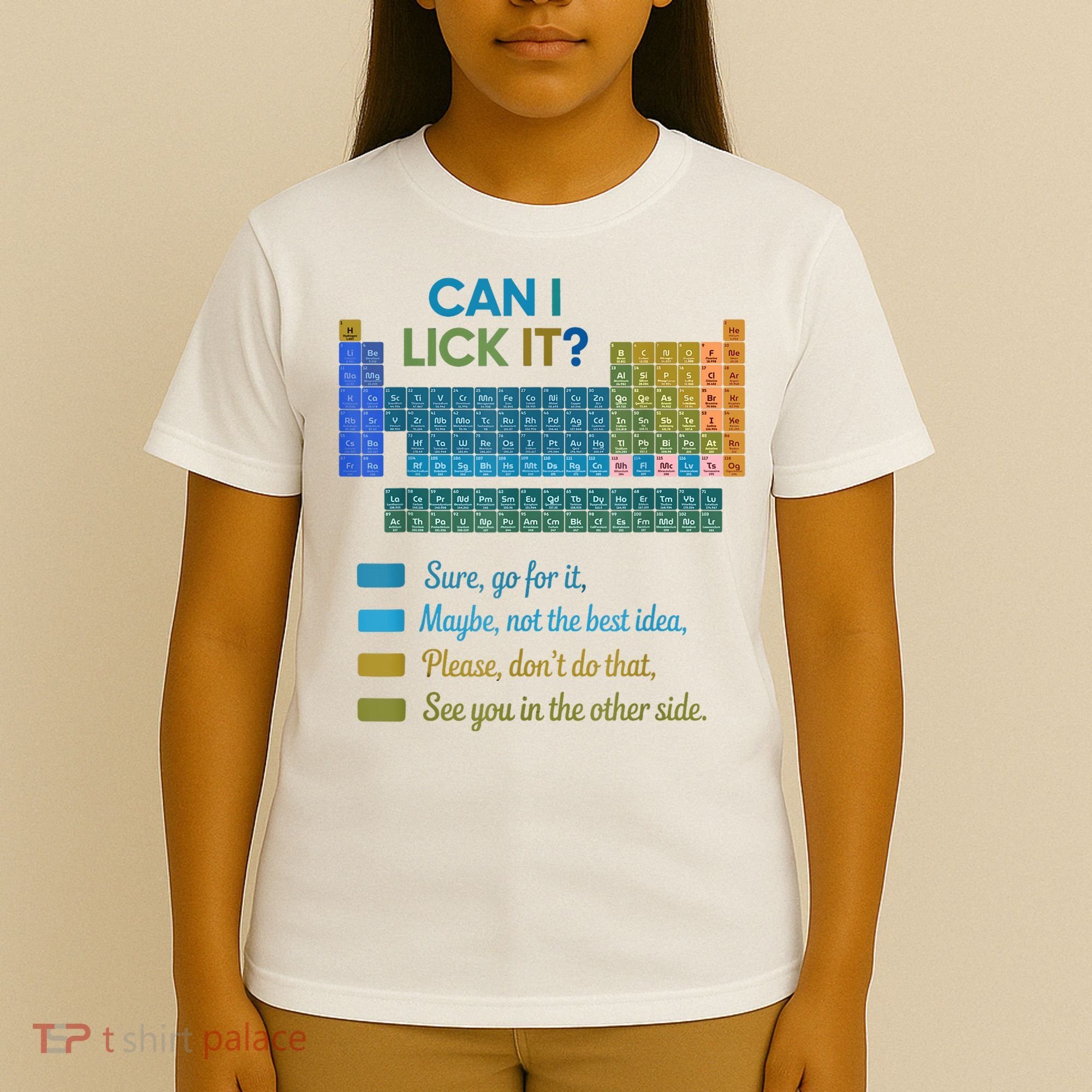 Can I Lick It Funny 100 Days Of School Periodic Table T-Shirt