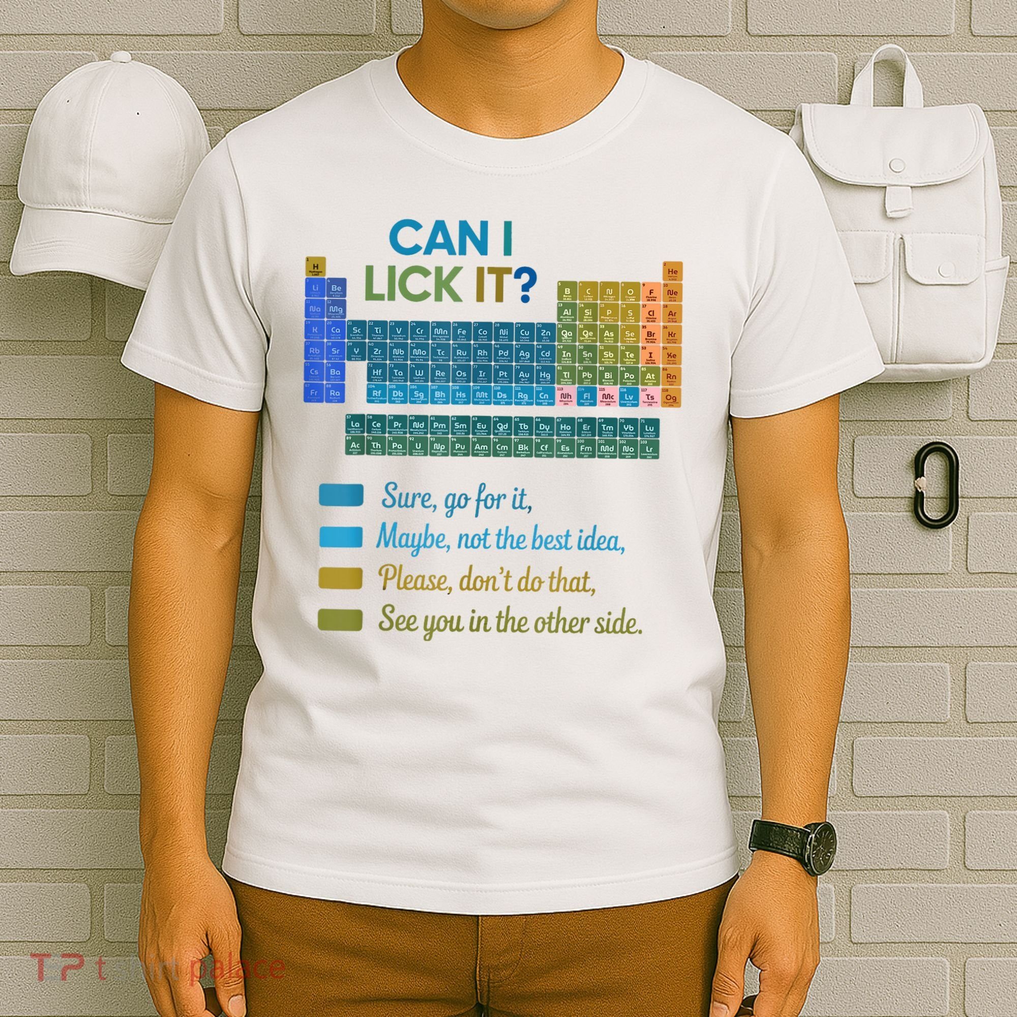 Can I Lick It Funny 100 Days Of School Periodic Table T-Shirt