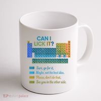 Can I Lick It Funny 100 Days Of School Periodic Table Coffee Mug thumb 1