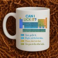 Can I Lick It Funny 100 Days Of School Periodic Table Coffee Mug thumb 2