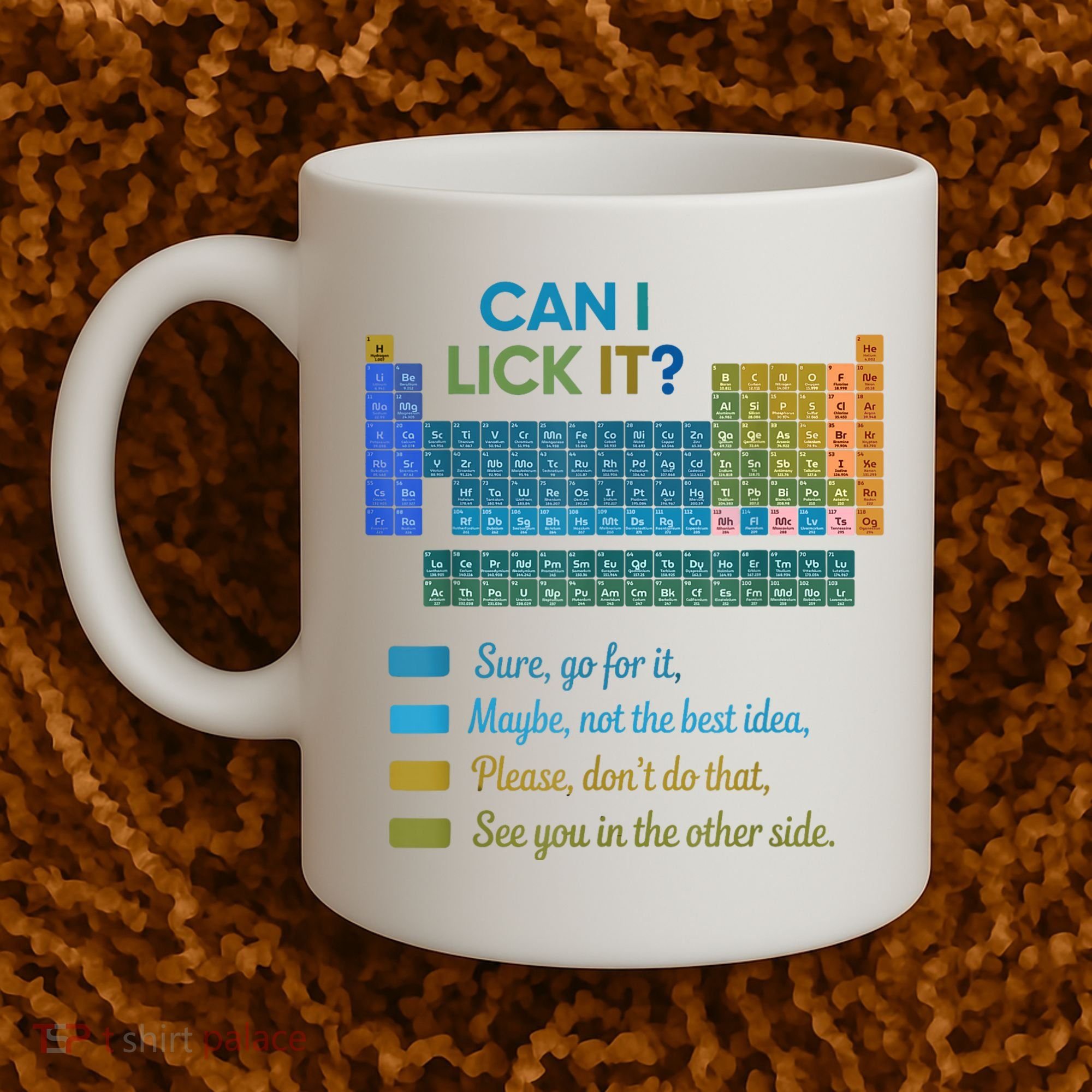 Can I Lick It Funny 100 Days Of School Periodic Table Coffee Mug