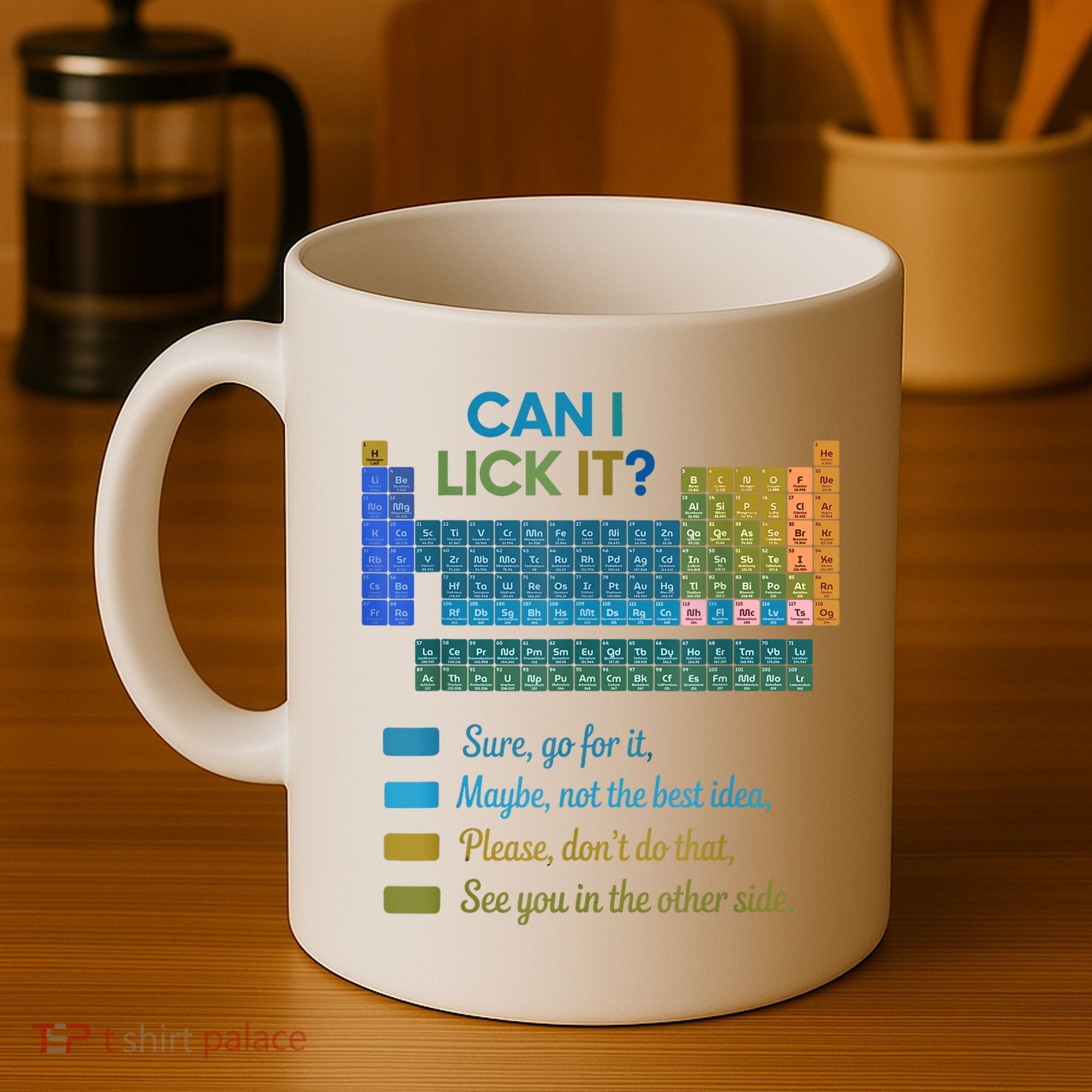 Can I Lick It Funny 100 Days Of School Periodic Table Coffee Mug